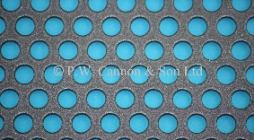 Pewter 6.35mm Round Hole Powder Coated Metal Sheet Grilles for use in Radiator Covers, Cabinets and as Screening Panels